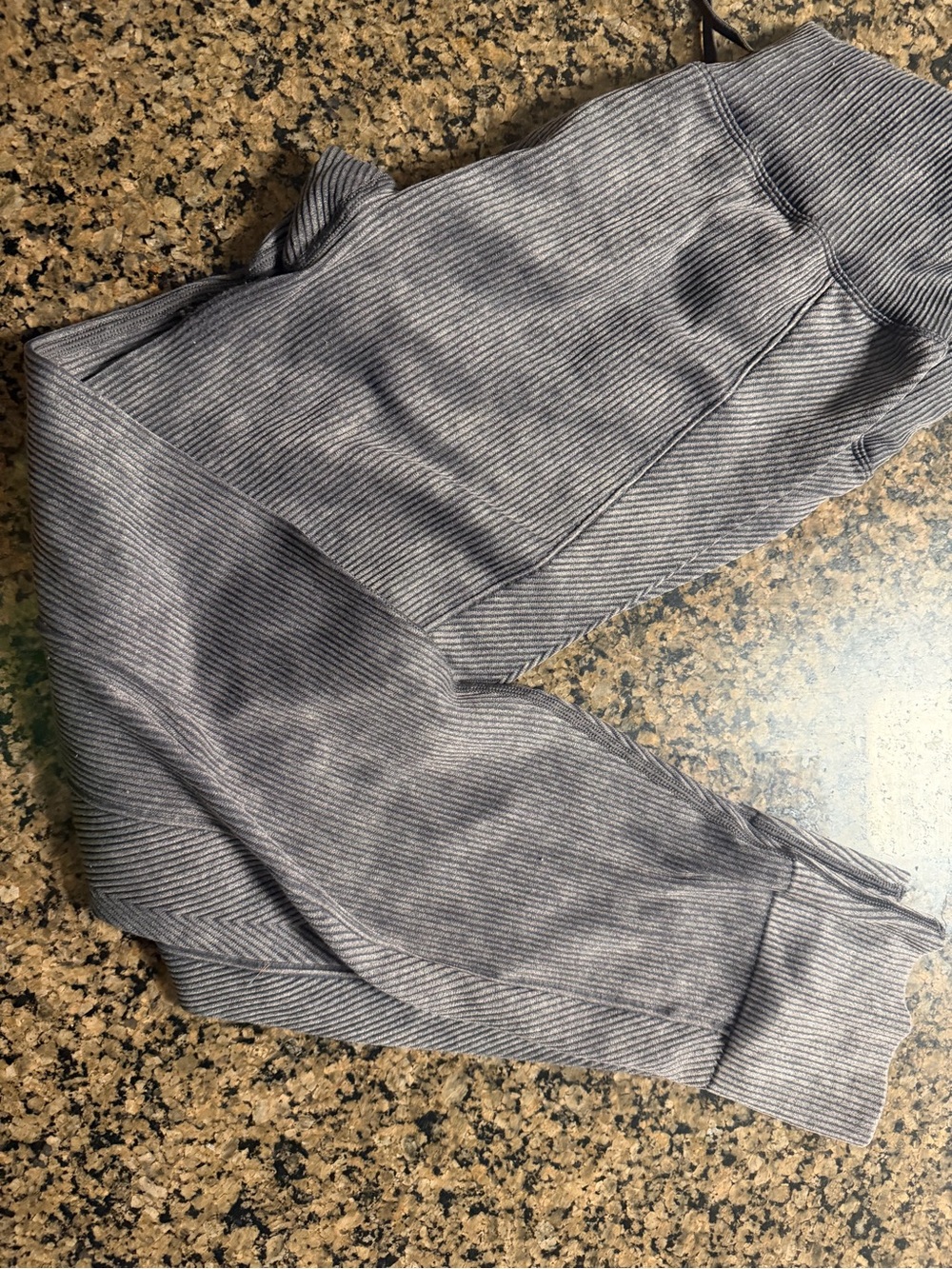 PINK Victoria's Secret Gray Ribbed Track Joggers